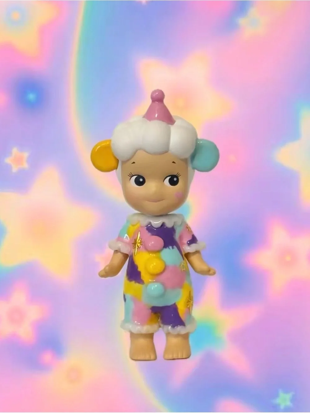 Pastel Party Clown Figurine Toy - Multicolor